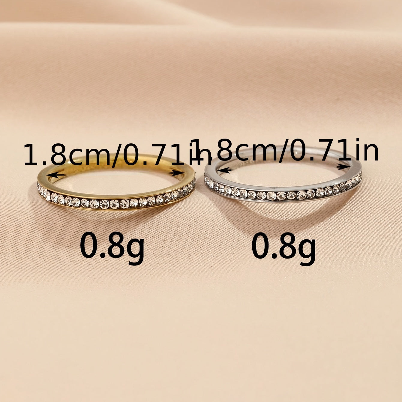 Stylish and timeless Women's stainless steel ring, 2mm wide, suitable for proposals and weddings