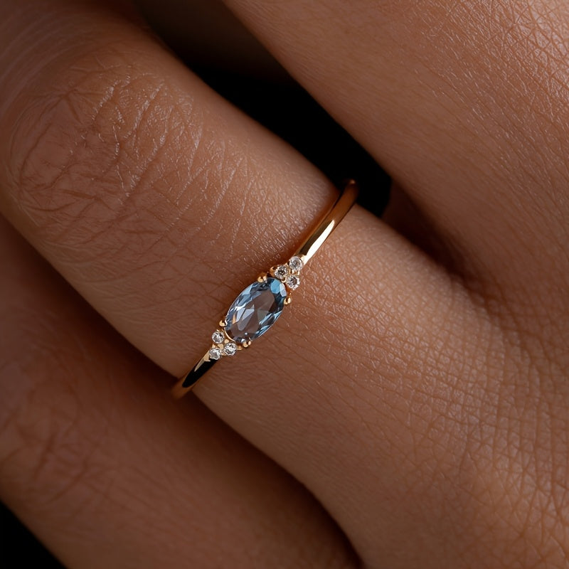 1pc of Stylish and Minimalist Golden Plated-plated Ring with Multi-colored Inlay. A Promise Ring, Elegant Party Jewelry, a Must-have Christmas Gift for Girls,Suitable for Both Men and Women