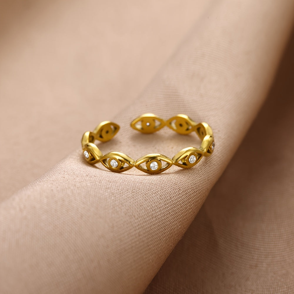 1pc Minimalist Design, Fashionable, Stainless Steel Ring, Non Fading Index Finger Ring, Women'S Gift, Party Decoration, Suitable for Daily And Holiday Parties