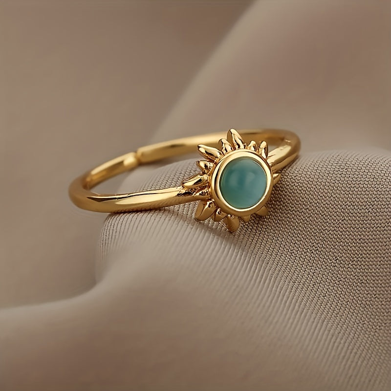 1pc Retro Versatile High-end Bohemian Sun Ring for Men and Women,Suitable for both men and women