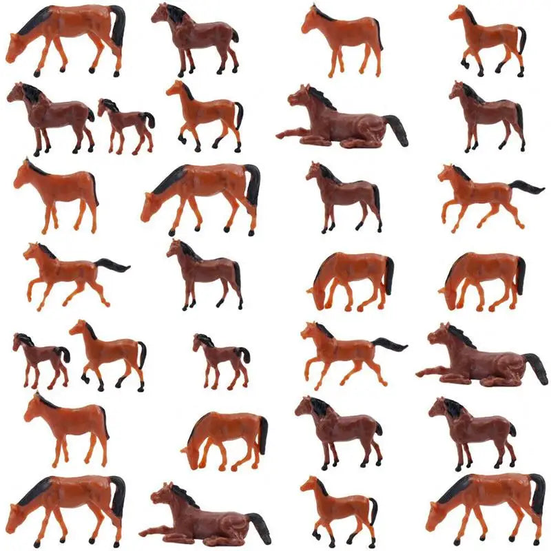 Scale Farm Sheep Horse Cows 1:150 1:87 Animals Model Farm Sand Table Scene Layout Diorama Kits 20Pcs/Lot
