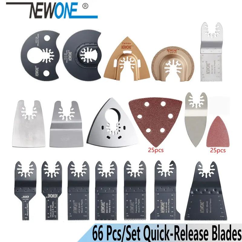 K66/K100 more kits Quick-release HCS/Bi-metal Oscillating Tool Multi-function tool saw blades Renovator Trimmer blades