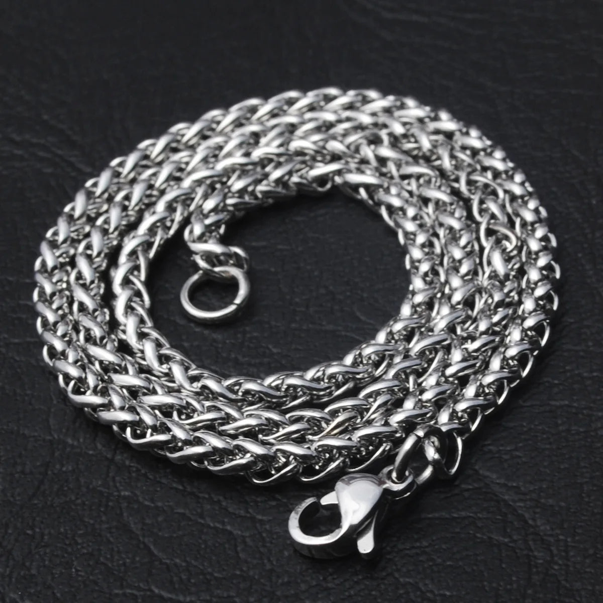 Sterling Silver  TWIST ROPE CHAIN NECKLACE FOR MEN Women HIP HOP PUNK Jewelry Accessories 3/4/5/6/8MM Thick