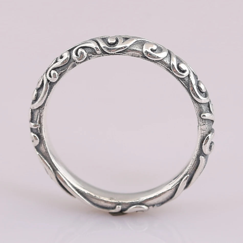 Authentic S925 Silver Ring Regal Pattern Rings For Women Wedding Party Gift fit Lady Fine Jewelry