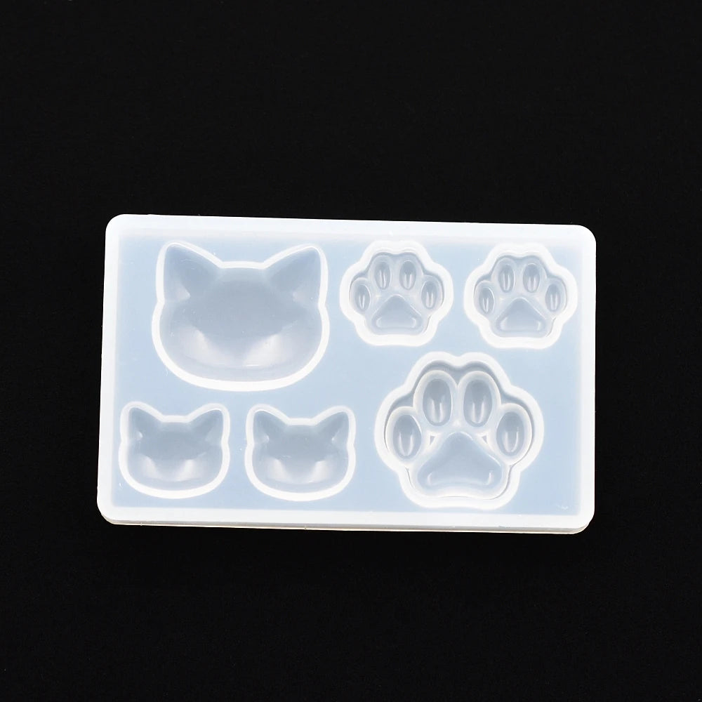 SNASAN Cat Paw Claw Heart Moon Star Silicone Mold Handmade DIY Jewelry Making Epoxy Resin Silicone Casting Mould