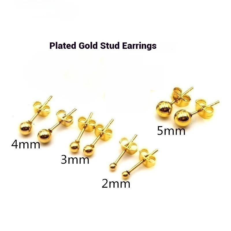 925 Sterling Silver Stud Earrings for Women Sterling Silver Earrings Multiple Piercings 5 Pairs Earrings Set 2mm 3mm 4mm 5mm 6mm
