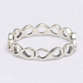 Openwork Infinity Ring For Women Authentic S925 Sterling Silver Lady Jewelry Girl Birthday Gift