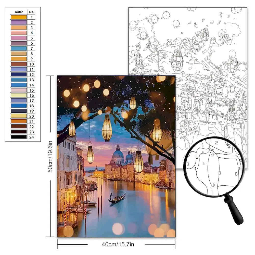 Paint By Numbers Pictures For Adults On Canvas City Landscape Colouring Drawing Oil Paintings By Number Home Decor