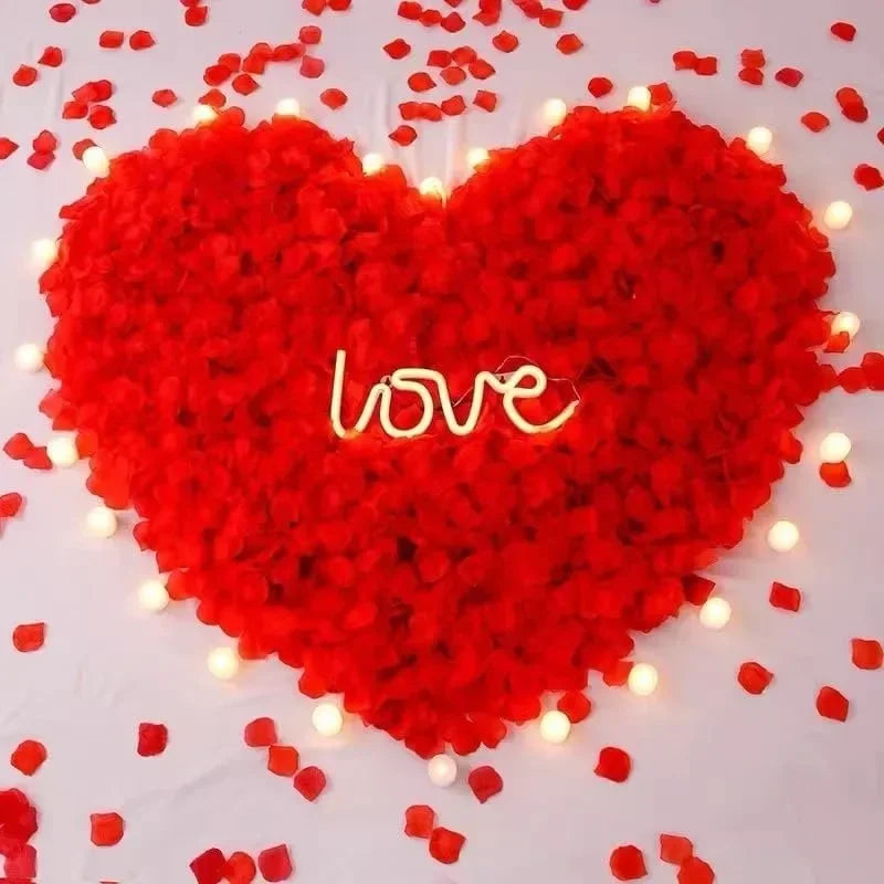 Artificial Fake Rose Petals Red Roses Flower Simulation Silk Wedding Day Wedding Party Christmas Decor