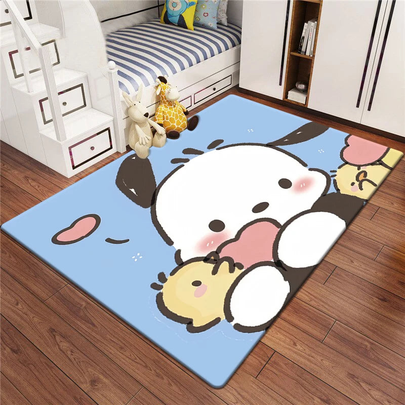 Miniso Sanrio Pochacco Printed Carpet Living Room Home Decoration Sofa,Table Rug Non-slip Bedside Leisure Mat Stain-resistant