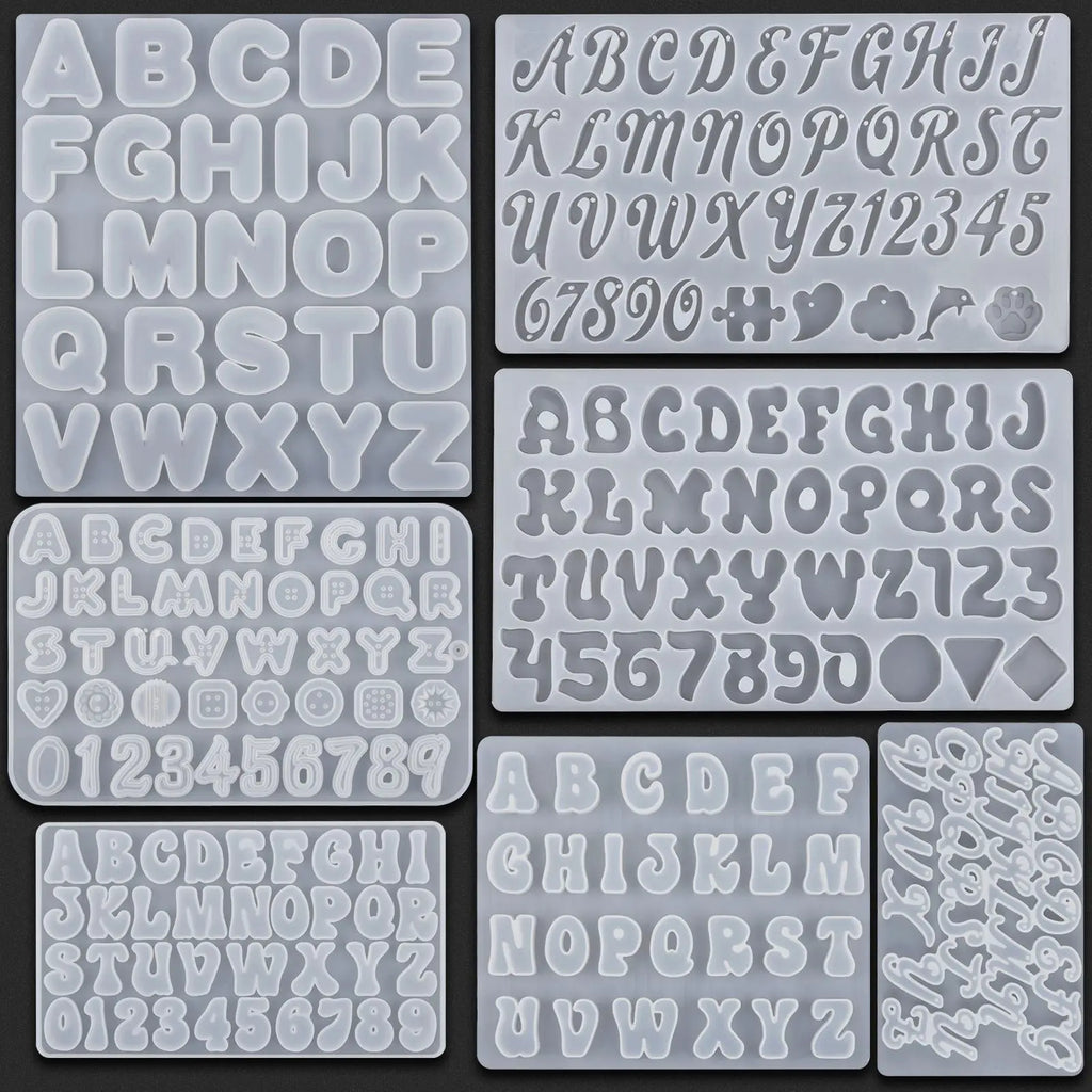 Alphabet Resin Mold DIY Earring Pendant Necklace Charms Keychain Letter Silicone Mold For Jewelry Making Handmade Crafts