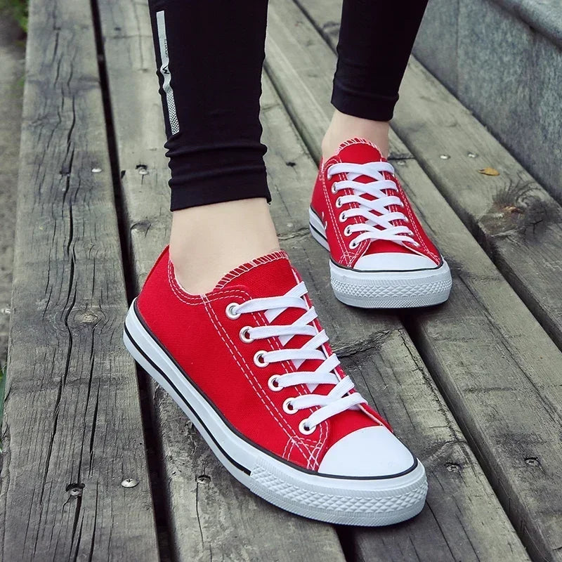 Canvas Pumps Shoes Unisex Trainers Women Comfortable Sneakers Vulcanize Lace-up Breathable Sneakers Women
