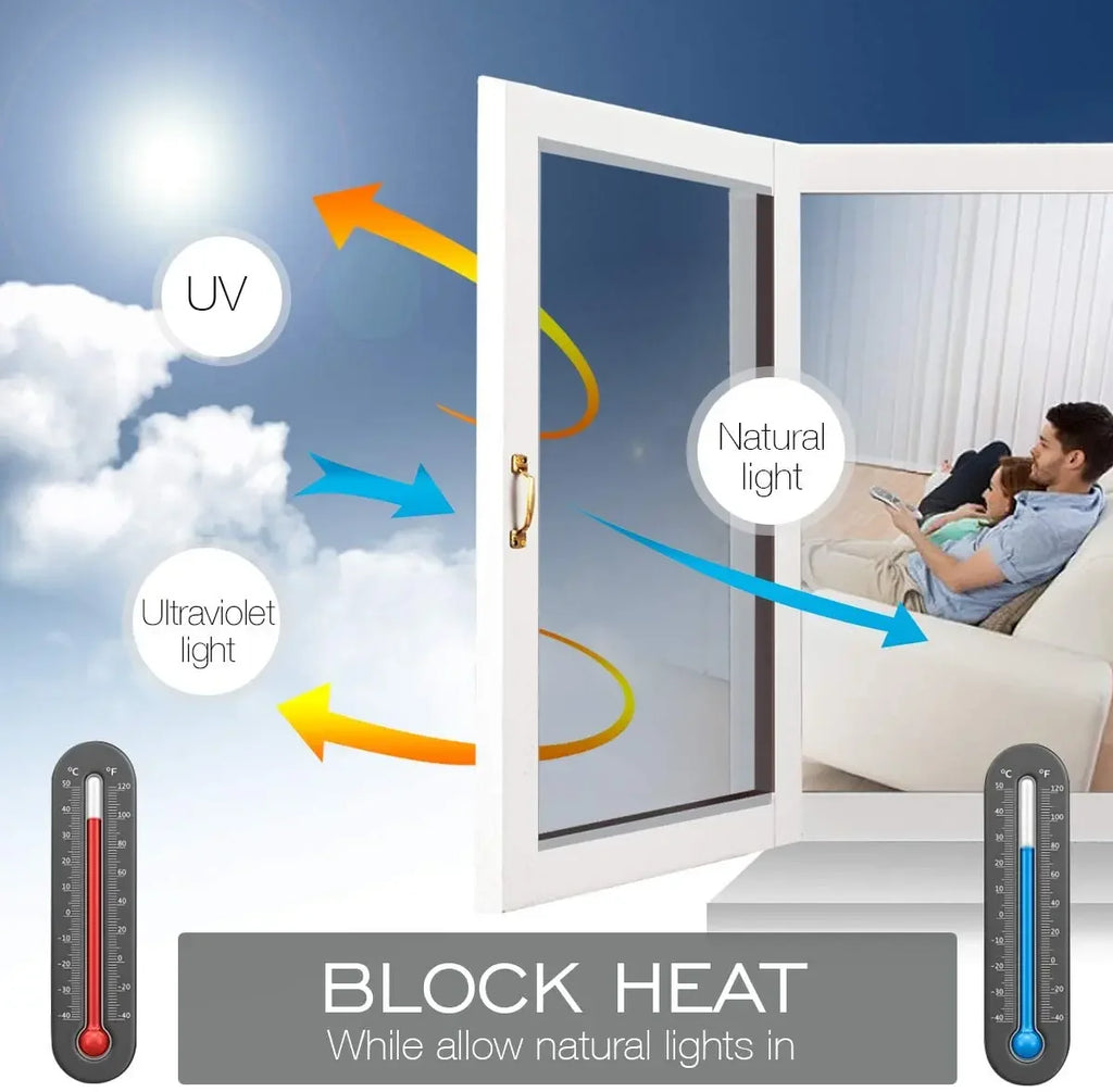Multi-size One Way Mirror Window Film Privacy Sun Blocking Glass Sticker Heat Control Reflective Film Self Adhesive Window Tint