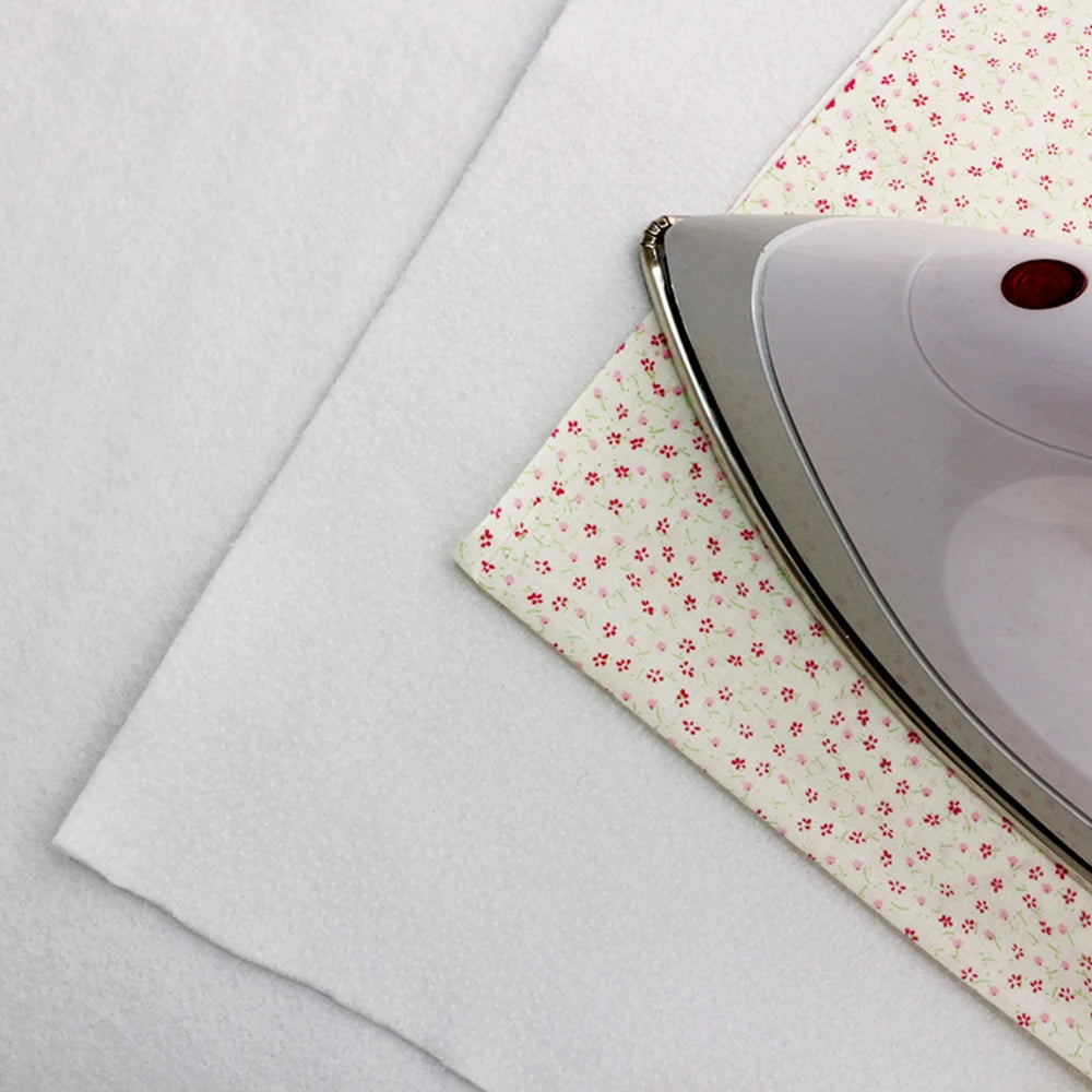 Fusible Interfacing 100 x 50 cm Iron-On Non-Woven Interfacing for Sewing Cover Stitches on The Back of Stitch Zip Projects Fused Beautifully