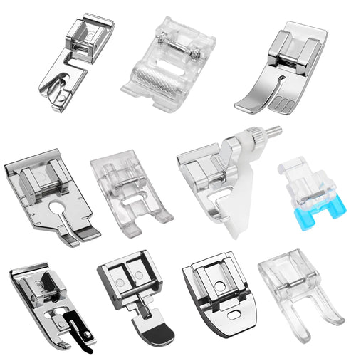 11 PCS Sewing Machine Presser Foot Set For Singer Brother Babylock Janome Snap On Low Shank Sewing Machine Accessories