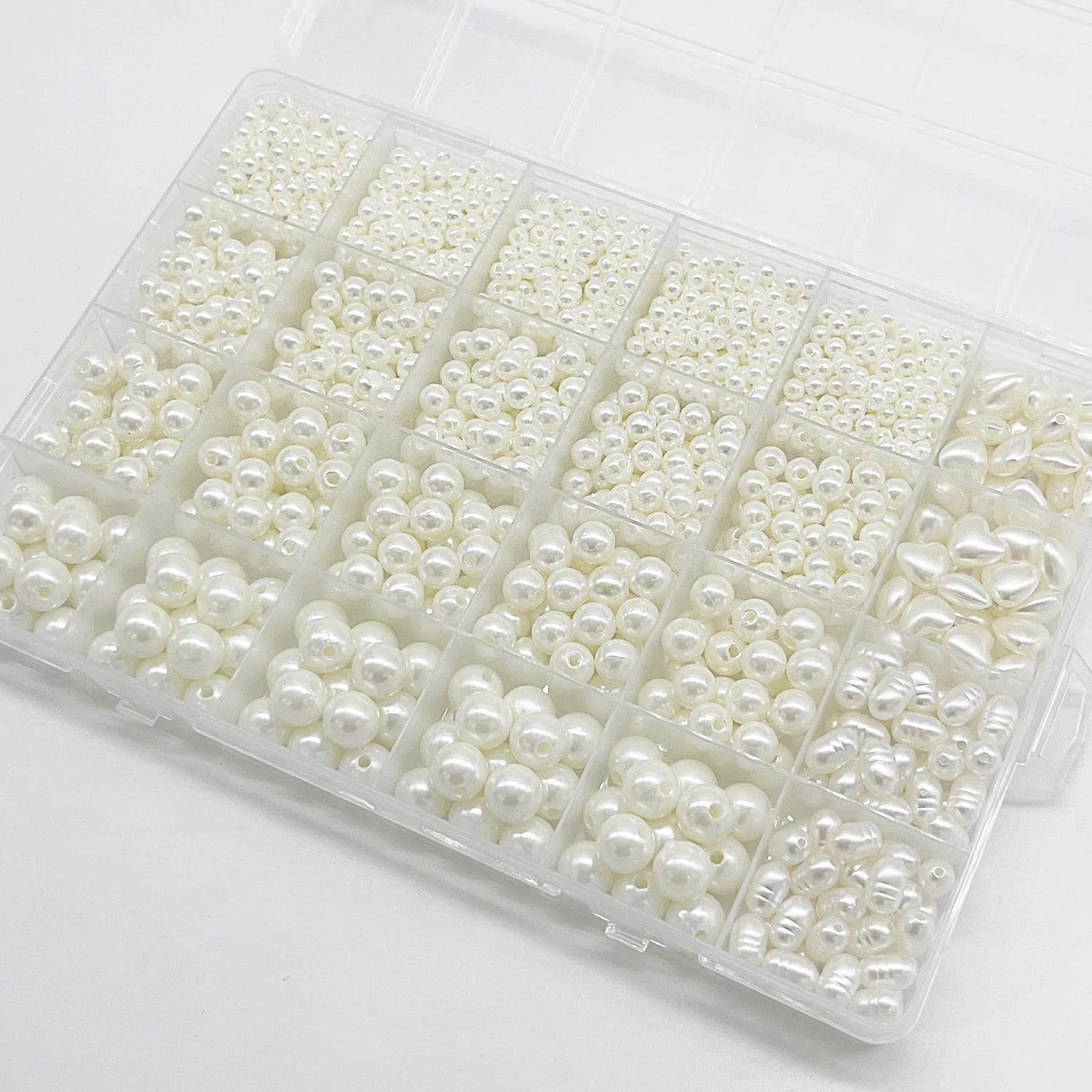 1610pcs Baroque Imitation Pearl Beads Jewelry Making Kit includes Heart Shape and Oval Pearl for Bracelet Necklace and Crafts Ma