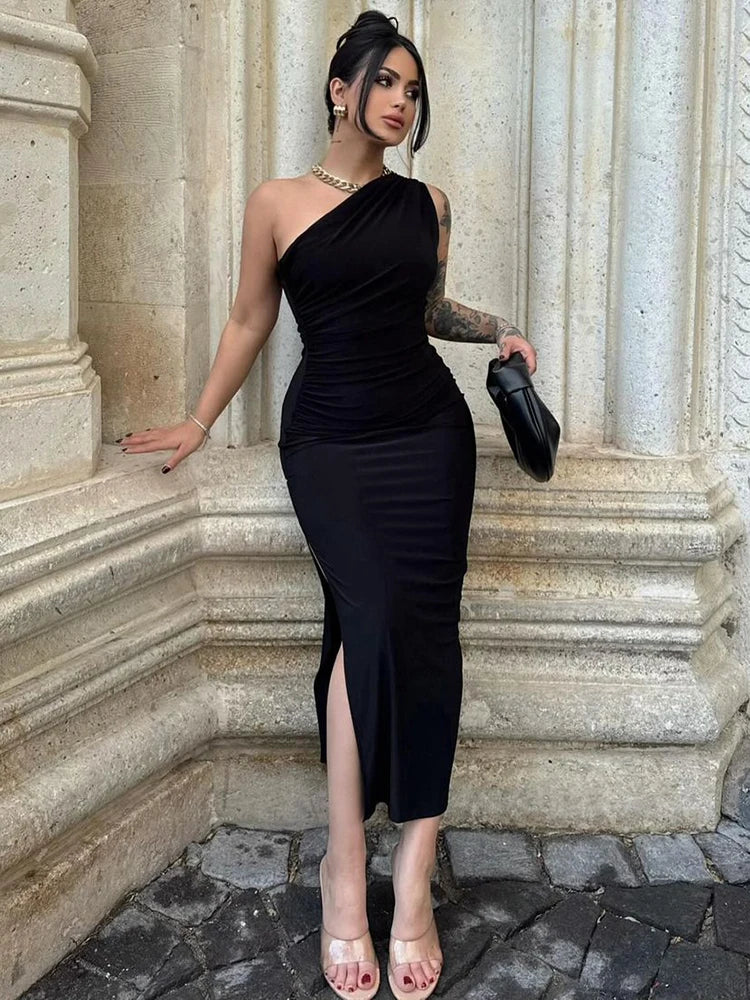 Dress Women Fashion Sexy Split Sleeveless Backless Slim Maxi Dress Female Casual Club Elegant Lady Party Dress