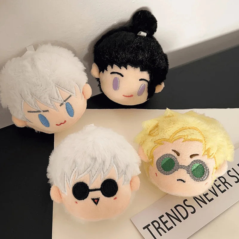 Jujutsu Kaisen Plush Keychain Gojo Satoru Dolls School Bag Key Pendant Geto Suguru Cute Soft Stuffed Keyring For Christmas Gifts