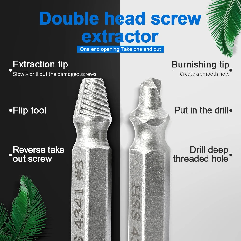 4/5/6pcs Damaged Screw Extractor Drill Bit Extractor Drill Set Broken Speed Out Bolt Extractor Bolt Stud Remover Tool