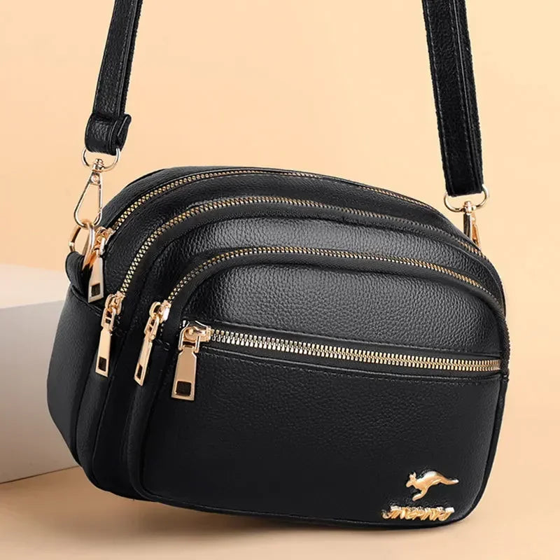 High Quality Soft Pu Leather Purse Fashion Women Shoulder Messenger Bag Multi-pocket Wear-resistant Bag Luxury Ladies Handbag Sac