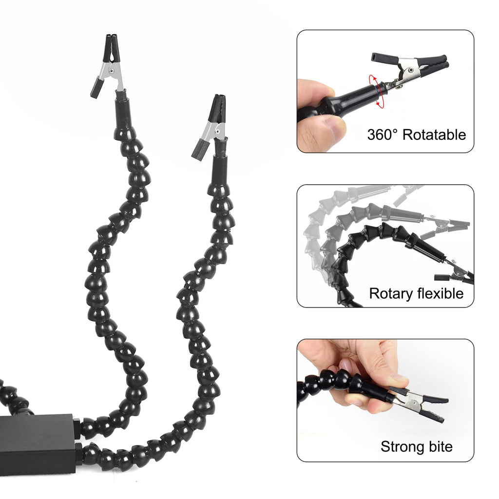 Helping Hands Soldering Station Flexible Helping Hand Arms Third Hand Soldering Tool for Electronic Repair Soldering