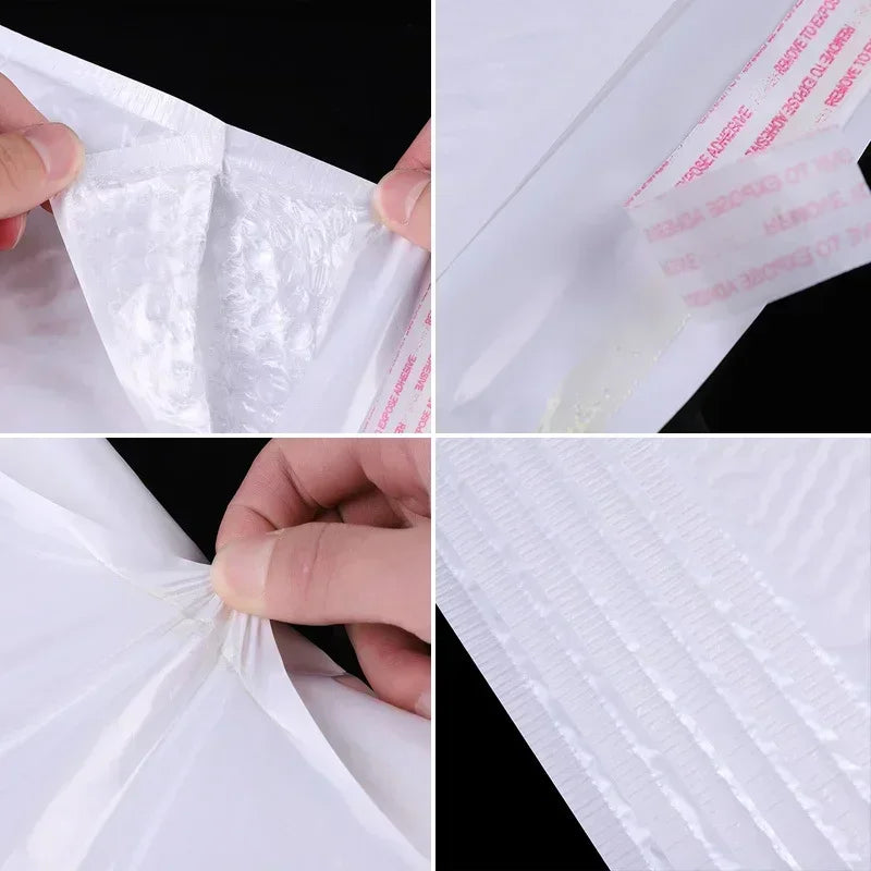 50-500 PCS White Foam Envelope Bags Self Seal Mailers Padded Shipping Envelopes With Bubble Mailing Bag Shipping Packages Bag