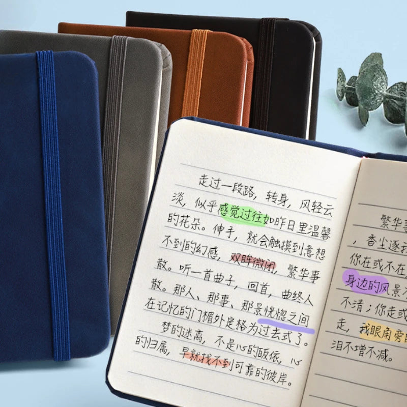 Mini Book A7 Small Notebook Portable Portable Notepad Small Pocket Skin Feeling Leather Waterproof Notes school supplies