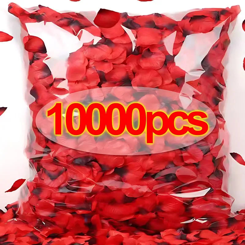 Artificial Fake Rose Petals Red Roses Flower Simulation Silk Wedding Day Wedding Party Christmas Decor