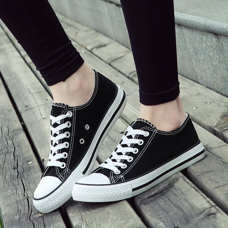 Canvas Pumps Shoes Unisex Trainers Women Comfortable Sneakers Vulcanize Lace-up Breathable Sneakers Women