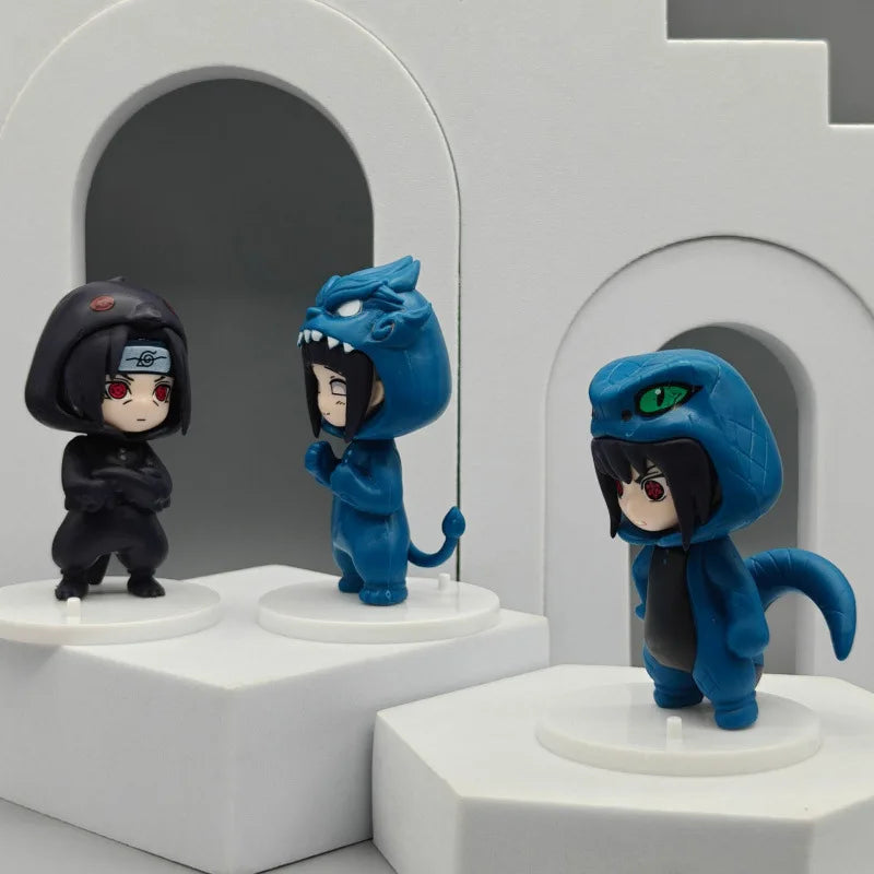 Naruto Bnfigureq Pajamars Series Blind Box Action Figures Model Sasuke Kakashi Costume Design Decoration Gift Toy