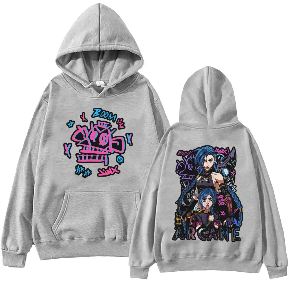 Arcane Hoodie Harajuku Hip Hop Pullover Tops Sweatshirt Fans Gift Streetwear Women/Men Sweatshirts Pullovers Hooded