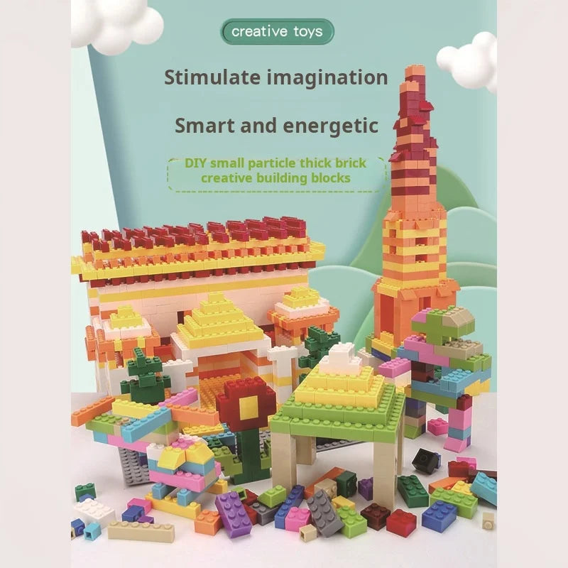 Building block assembly toys, internet famous small particles, loose for children of both genders, compatible with LEGO 6-12 yea