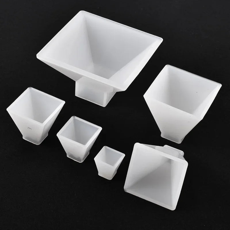 3D Pyramid Silicone Mold For DIY Crystal UV Epoxy Cubic Triangular Cone Home Decoration Arts and Crafts For Resin Model