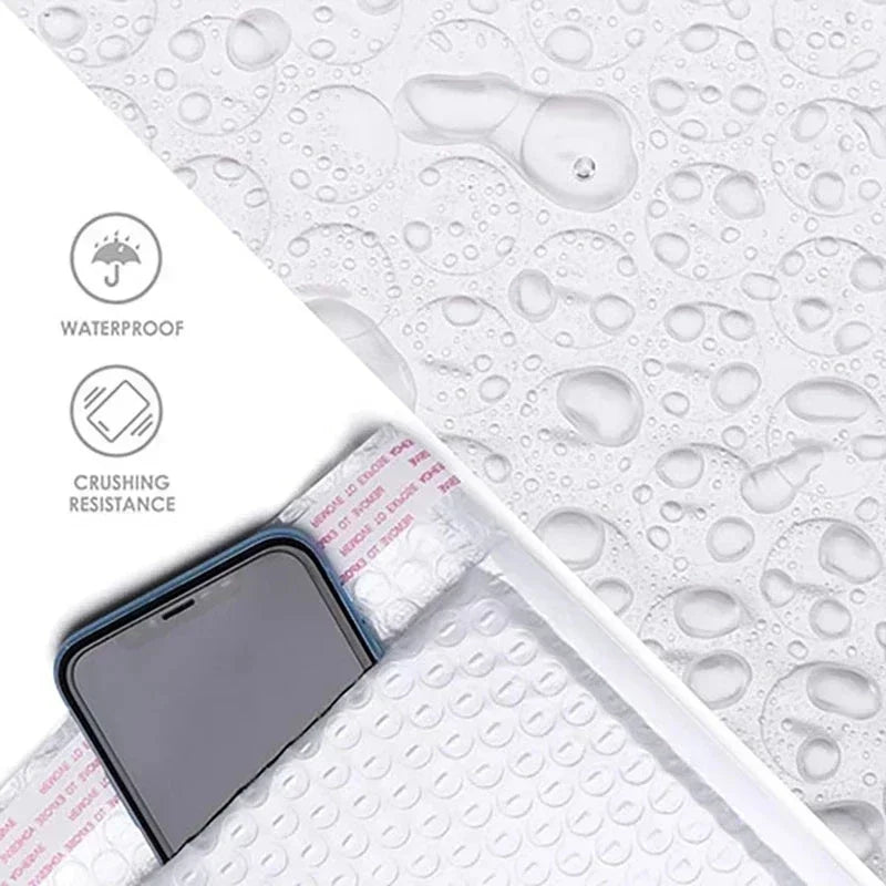 50-500 PCS White Foam Envelope Bags Self Seal Mailers Padded Shipping Envelopes With Bubble Mailing Bag Shipping Packages Bag