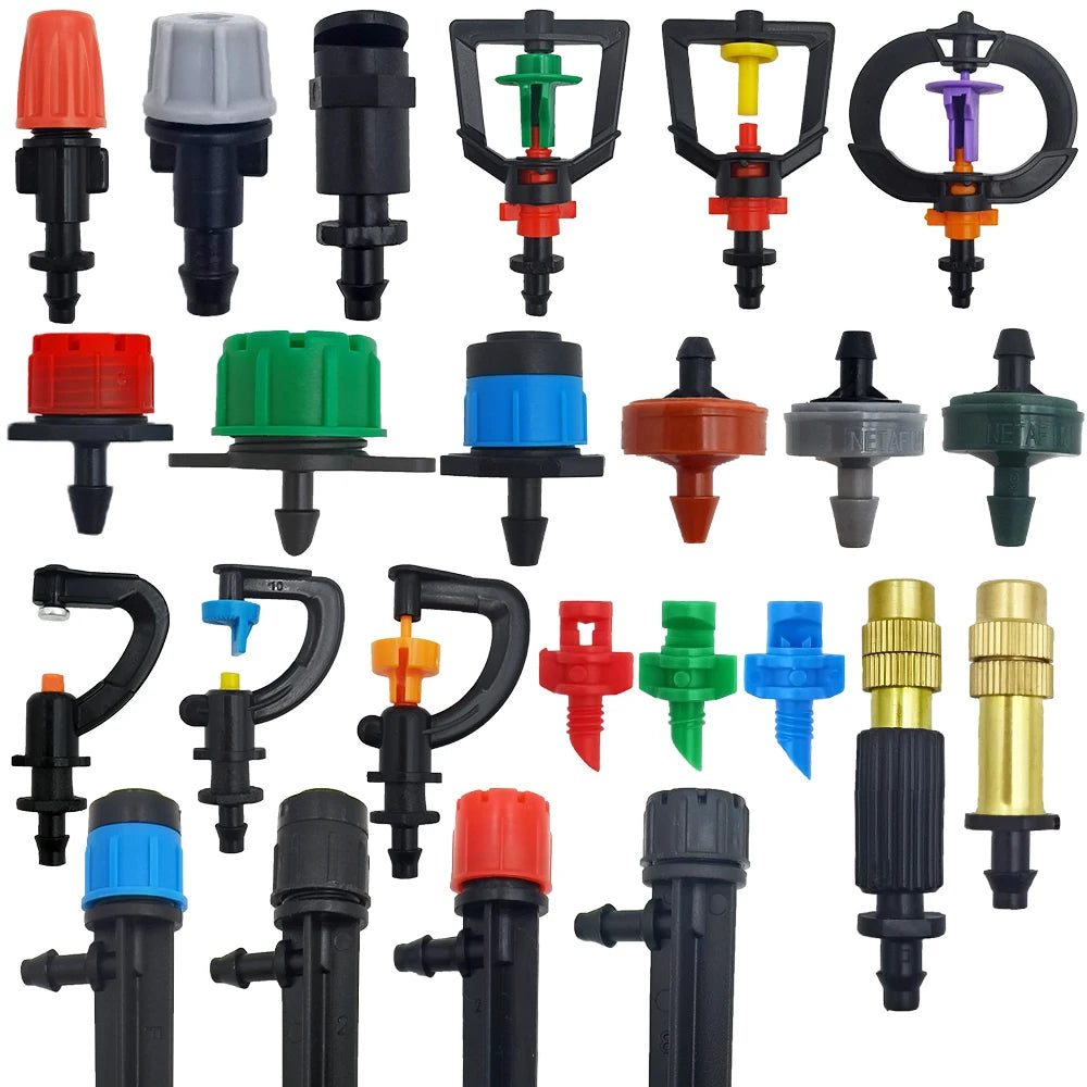 Greenhouse Watering Sprinkler Dripper Drip Irrigation Garden Adjustable Mist Emitters Stake Micro Spray Rotating Nozzle