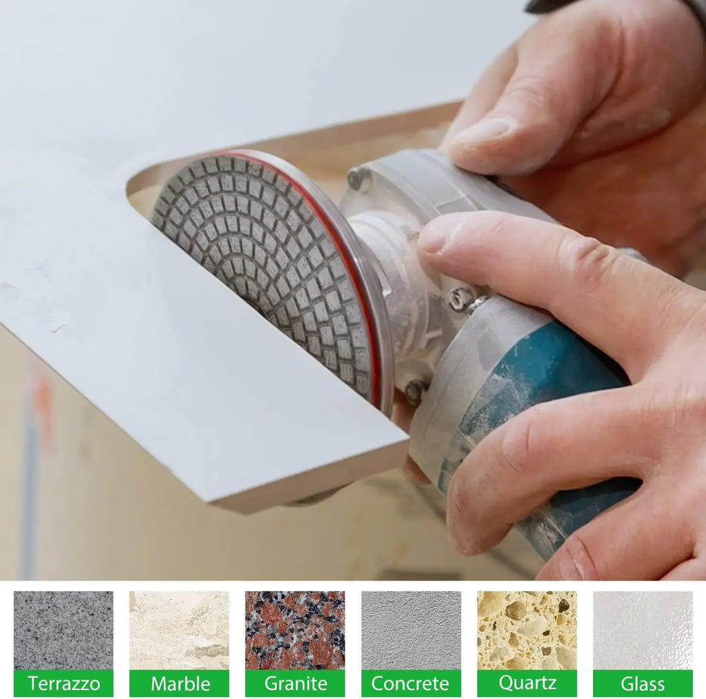 3/4/5/6/7Inch Diamond Polishing Pads Dry/Wet Buff Disc Abrasive for Sanding Granite Marble Quartz Tile Glass Grinding Tools