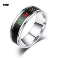 HMEEY Smart Stainless Steel Multifunctional Ring For Couples Mood Changes Color From Waterproof Body Temperature Measuring Ring