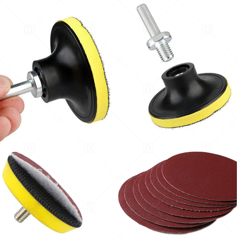 Car Detailing Polishing Sponge For Auto Headlight Restoration Kit With Buffing Pad Sanding Disc Waxing Sponge M10 Drill Adapter