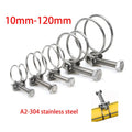 Koi car Hose Clamp Assortment Kit Fixed Pipe Clip Double Wire 304 Stainless Steel Pipe Hoop