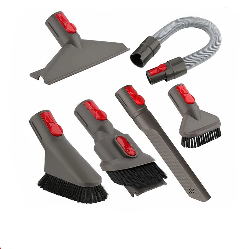Flat Suction Nozzle Head For Dyson V7 V8 V10 V11 V12 V15 Vacuum Cleaner Mattress Brush Head Round Brush Soft Brush Parts