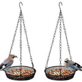 Bird Feeding Tray Round Metal Feeders Garden Patio Trees Hang Feeding Garden Pets Supplies Outdoors Hanging For Attracting Birds