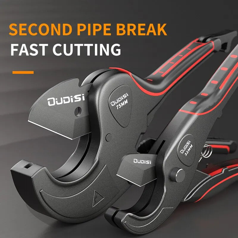 Pipe Cutter 42mm-75mm Aluminum Alloy Body Ratchet Tube Cutter PVC/PU/PP/PE Hose Cutting Hand Tools