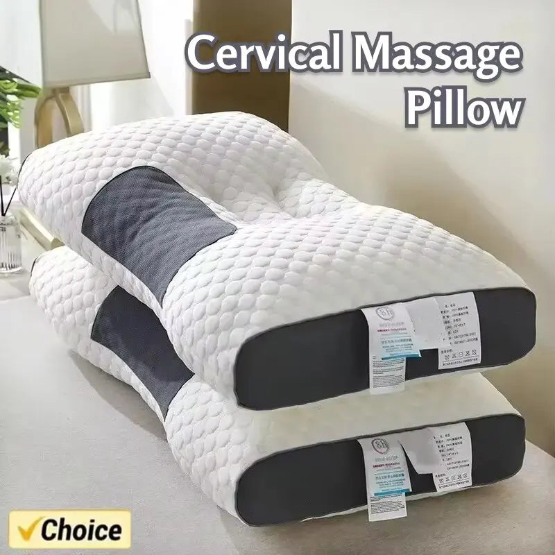 Honeycomb massage pillow pillow to protect cervical vertebra to help sleep home pillow core antibacterial and anti-mite