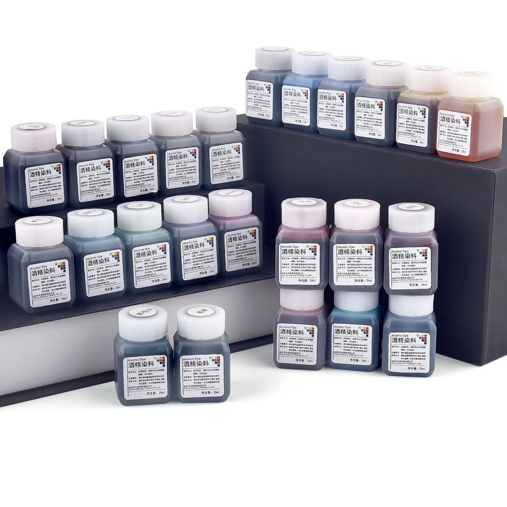 24 Color Leather Alcohol Dye Complete Set Of Diy Handmade Leather Cow Leather Dye Vegetable Tanned Leather Dye Alcohol Dye Water