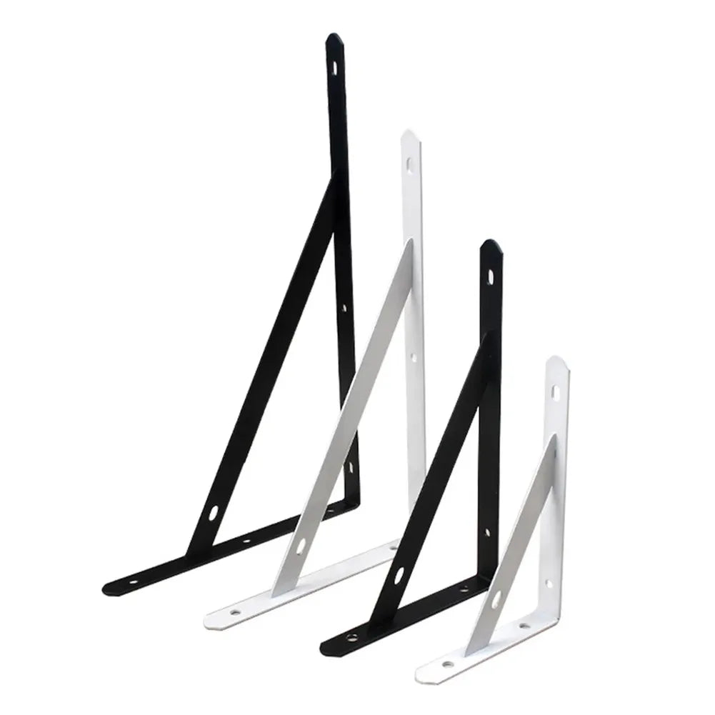 2pcs Heavy Duty Triangle Shelf Brackets 6/8/10/12 Inch Wall Mounted L Shape Thickened Corner Brace Shelf Right Angle Bracket