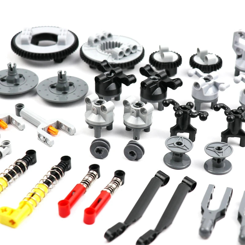 40 Pieces High-Tech Parts G60 Platform Machinery Accessory Suspension/Shock DIY Truck Replacement Man's Technical Block Toys