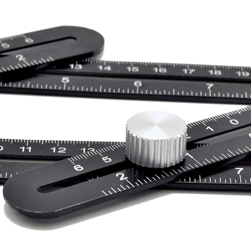 6 Fold Set Construction Angle Measuring Ruler Aluminum Alloy Perforated Mold Template Tool Locator Drill Guide Tile Hole