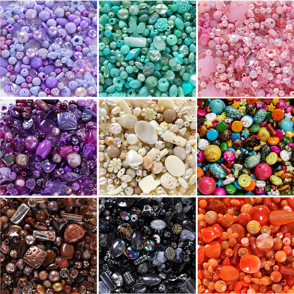 40g/lot Mixed Bowknot Beads Star Heart Butterfly Acrylic Spacer Bead for Jewelry Making DIY Bracelets Necklace Accessories