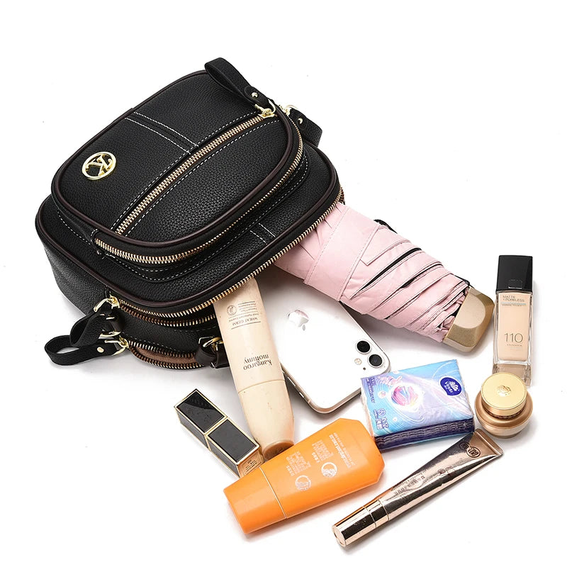 Mini Fashion Crossbody Bag, Trendy Multi Layer Shoulder Bag, Women's Casual Handbag & Purse