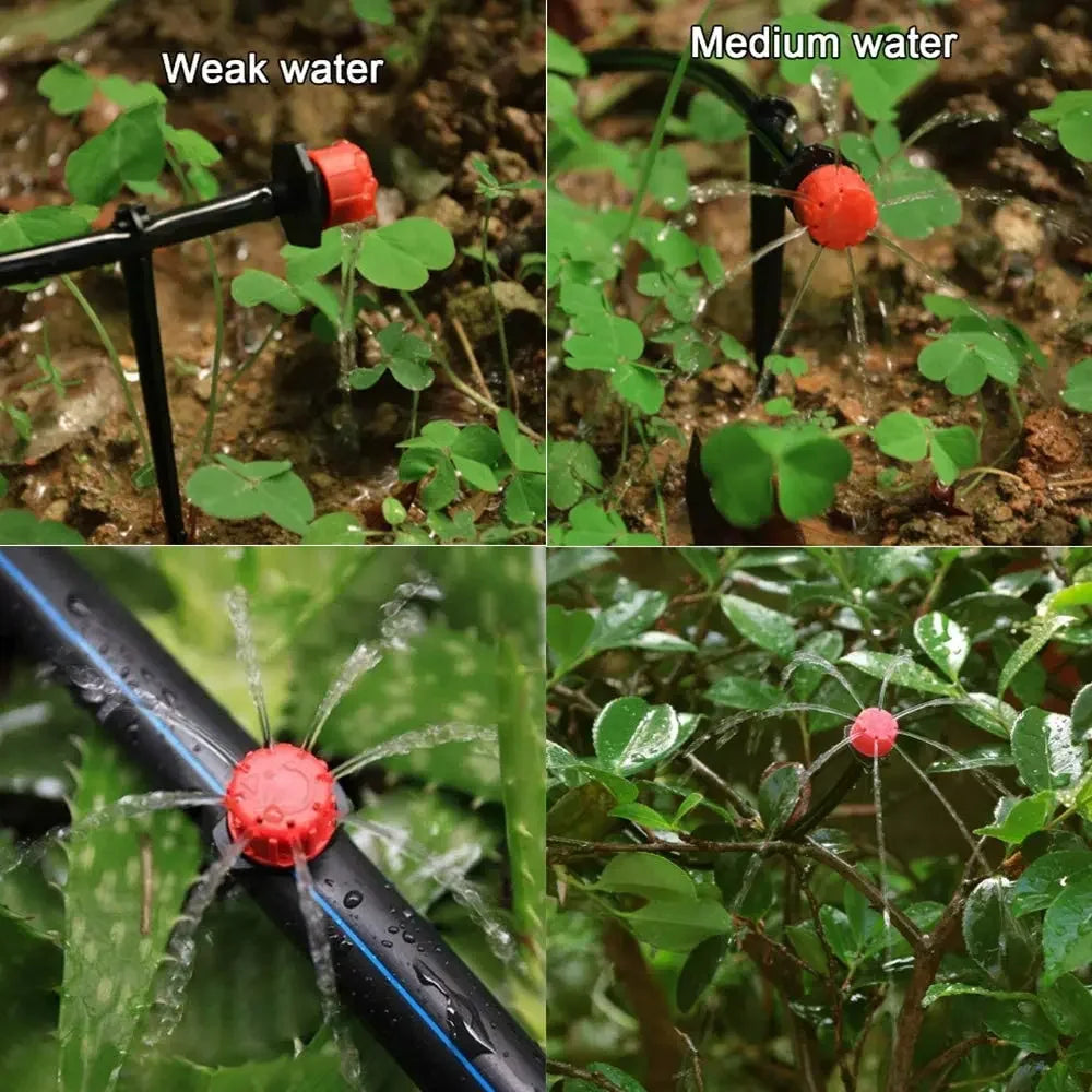 50-800pcs Adjustable Irrigation Drippers Sprinklers 1/4'' Emitter Dripper Micro Drip Irrigation Sprinklers for Watering System